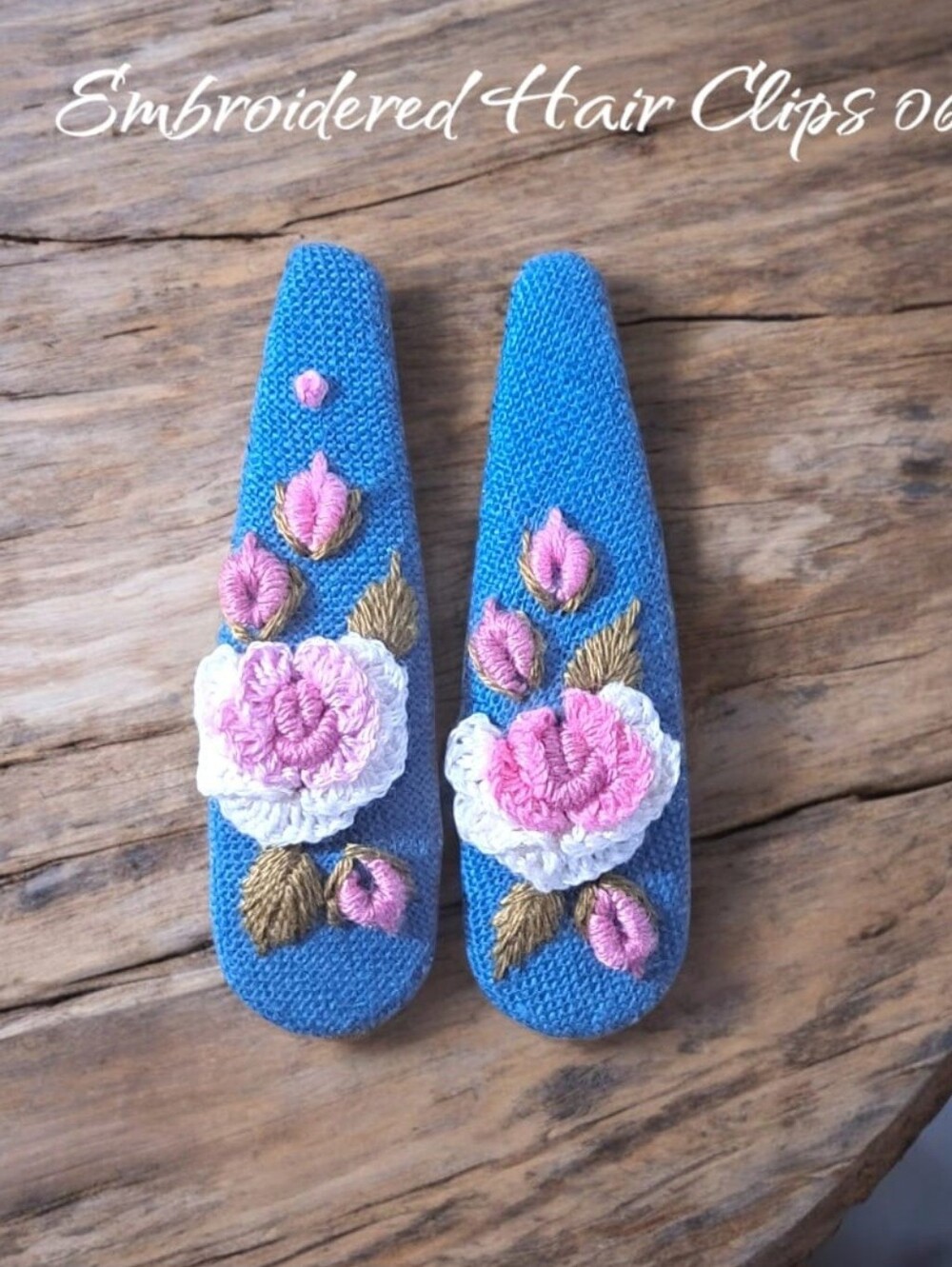 Embroidered Hair Clips - Picture 7 of 15